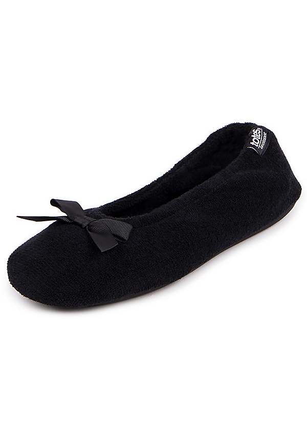 Isotoner terry clearance ballerina slippers