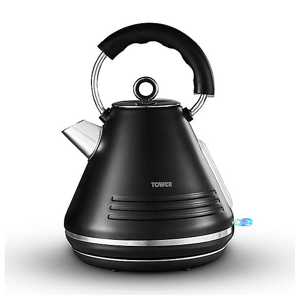 Russell Hobbs modern electric kettle boiling water using Schott