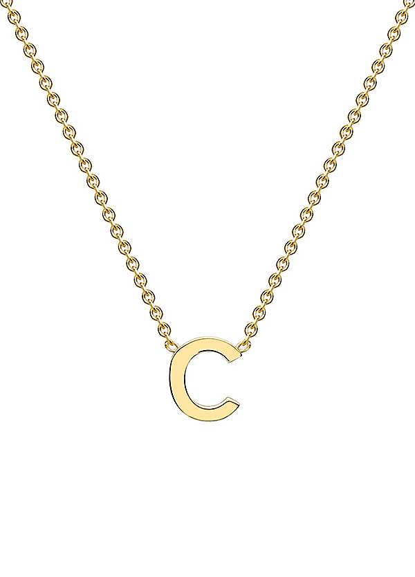 Gold c deals initial necklace