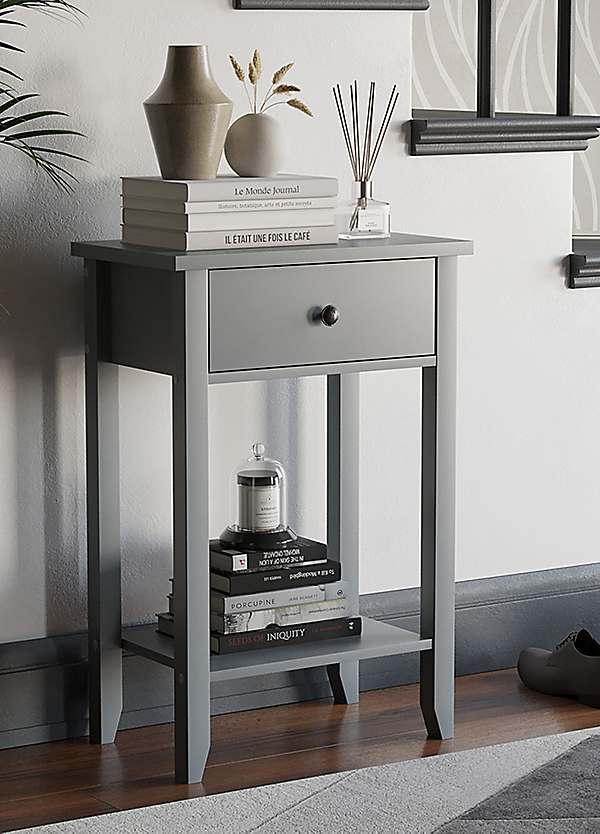 Slim grey deals console table