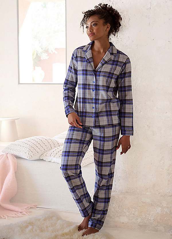 Vivance Dreams Checked Flannel Pyjamas