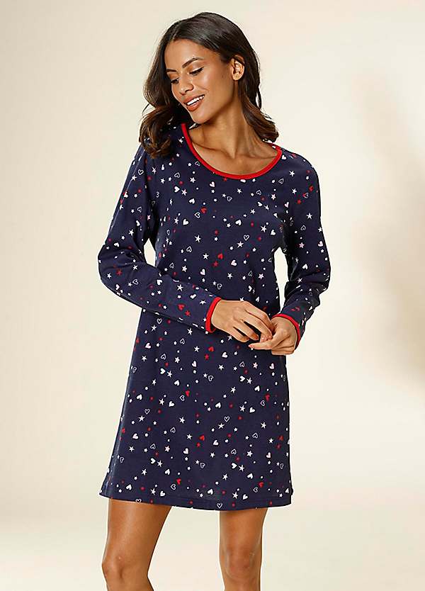 Vivance Dreams Print Nightgown