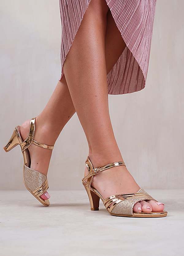 Where's That From Stormi Low Heel Sandals with Buckle Ankle Strap