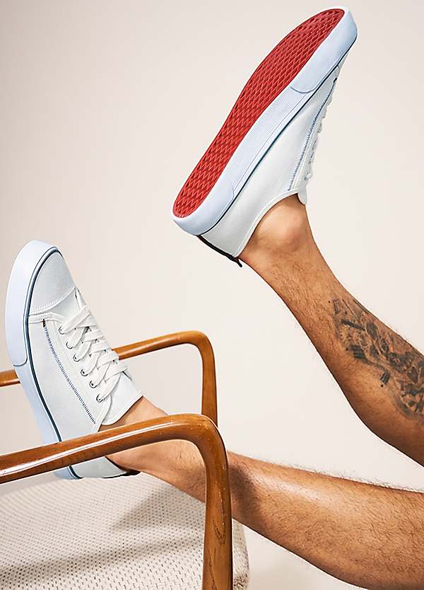 White plimsolls mens hotsell