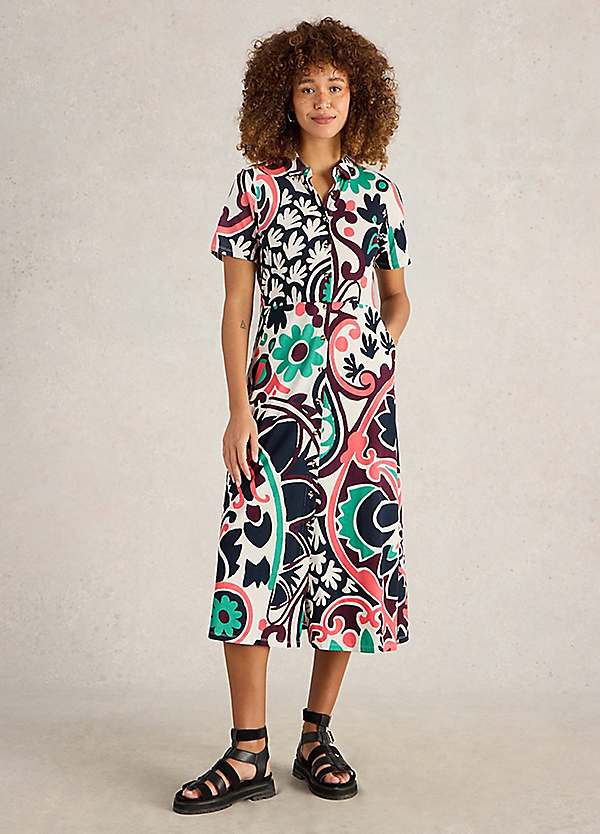 White Stuff Rua Jersey Shirt Dress | Kaleidoscope
