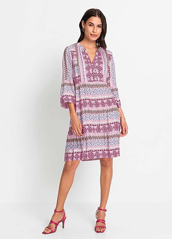 Witt Floaty Patterned A-Line Dress | Kaleidoscope