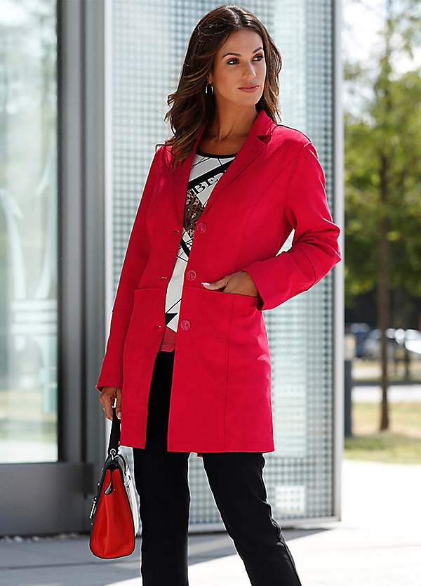 Long red outlet coat