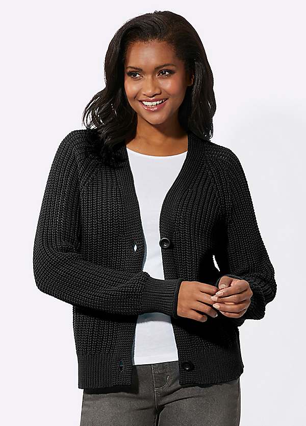 Witt Long Sleeve Chunky Knit Cardigan Kaleidoscope