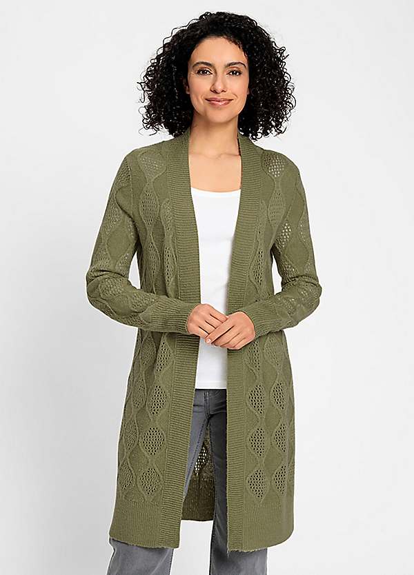 Witt Stitch Pattern Longline Cardigan Kaleidoscope