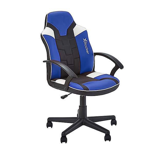 X Rocker Saturn Mid-Back Wheeled Esport Gaming Chair Blue