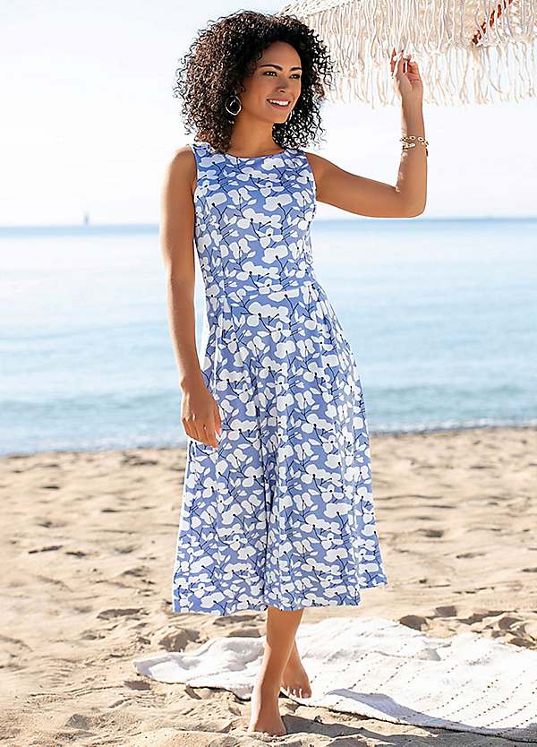 beachtime Floral Print Summer Dress