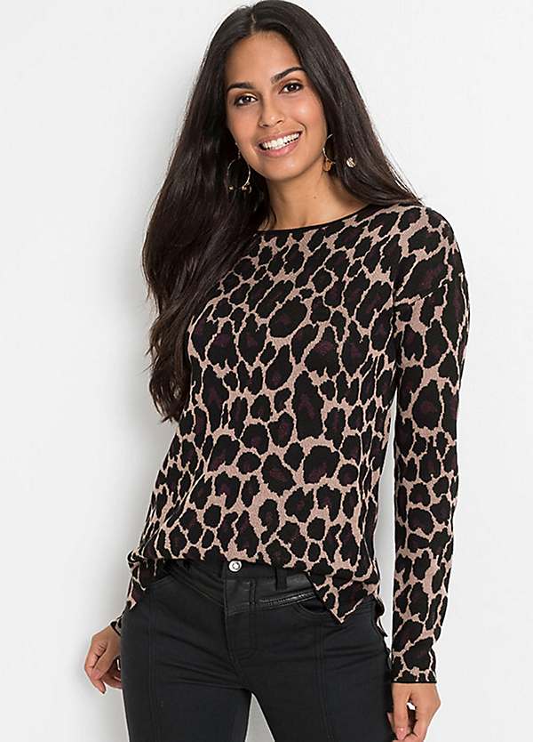 bonprix Animal Print Jumper | Kaleidoscope