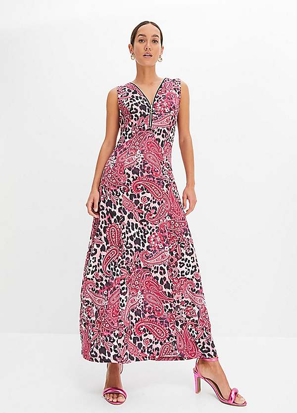 bonprix Animal Print Maxi Dress Kaleidoscope