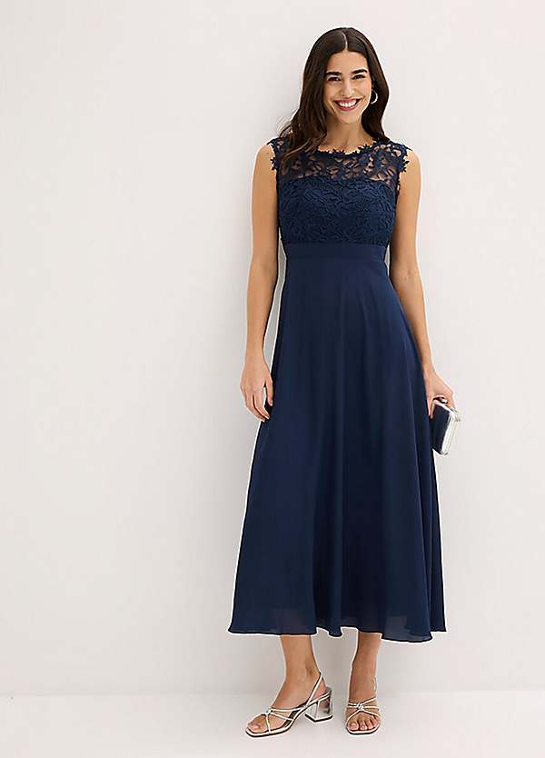 amazon blue lace dress Amazon.com: Miusol Women's Formal Floral Lace Plus Size Wedding Maxi Dress A-Navy Blue : Clothing, Shoes & Jewelry