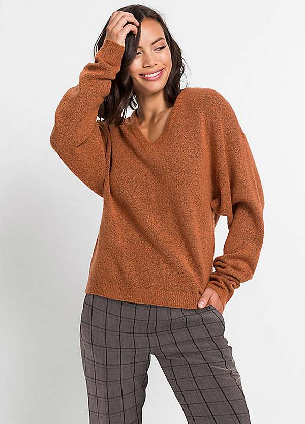 bonprix Oversized V Neck Jumper Kaleidoscope