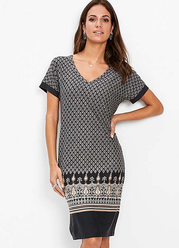 bonprix Piped Knitted Dress