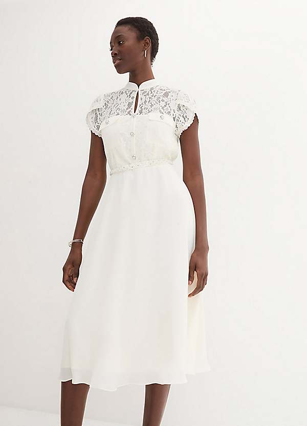 bonprix Wedding Dress with Lace Trim Kaleidoscope