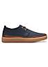 Clarks Men’s Navy Nubuck Clarkwood Low Shoes | Kaleidoscope