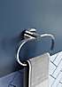 Croydex Everson Flexi-Fix Towel Ring – Easy To Fit, Chrome, Wall Mounted (155x283x80mm)