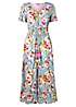 High low boho printed maxi dress in Red