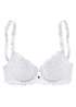 Mey 74812-3 Reggiseno Push Up Imbottito Con Ferretto | Donna, Colore Nero, Coppa 3A | Pizzo E Materiale Simplex, Chiusura Regolabile