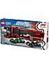 LEGO City F1 Truck with RB20 & AMR24 F1 Cars Playset | Kaleidoscope