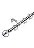 Lister Cartwright Galvanised Metal Ball 16-19mm Extendable Curtain Pole ...