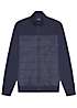 Lyle Scott Hybrid Panelled Interlock Navy Night Hoodie main image 0