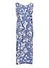 Nora Rose Brooke Cornflower Blue Bird Print Insert Lace Long Nightdress ...