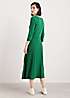 Seasalt Cornwall Green Folk Song Knitted Midi Dress | Kaleidoscope