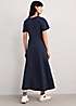Seasalt Cornwall Navy Chateaux Short Sleeve Maxi Dress | Kaleidoscope