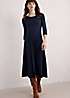 Seasalt Cornwall Navy Folk Song Knitted Midi Dress | Kaleidoscope
