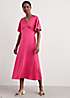 Seasalt Cornwall Pink Evenglow Satin Dress | Kaleidoscope