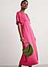 Seasalt Cornwall Pink Evenglow Satin Dress | Kaleidoscope