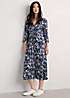 Seasalt Cornwall Purple Chapelle Three-Quarter Sleeve Jersey Dress ...