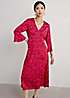 Seasalt Cornwall Red Starry Night Satin Midi Dress | Kaleidoscope