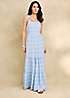 Together Blue Shell Print Tiered Maxi Dress | Kaleidoscope