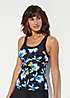 Bonprix Scoop Neck Floral Print Tankini Top 